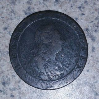 English Penny,  King George Iii,  1797 Cartwheel Penny.  Circulated