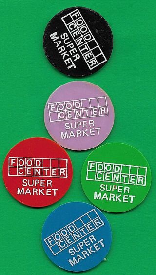 Food Stamp Token Five Food Center Market 1c 5c 10c 25 C 50c