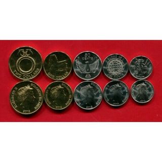 Solomon Islands 10 20 50 Cents 1 2 Dollars 2012 Unc Coin Set Of 5