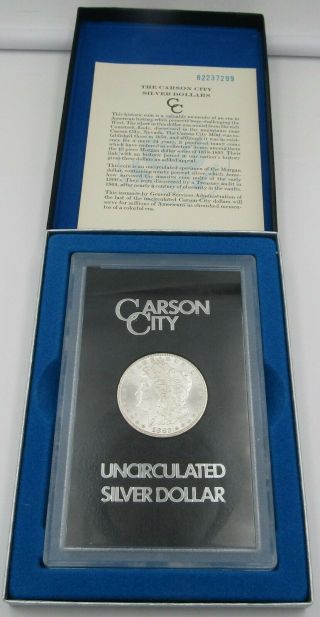 1882 Cc Morgan Silver Dollar - Gsa Hoard - Box,  Holder,  Certificate