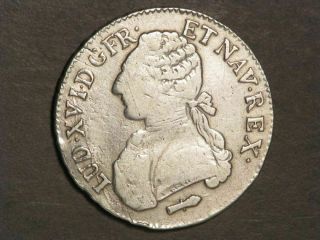 France 1785q 1 Ecu Louis Xvi Silver Crown Fine