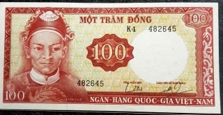1966 Vietnam 100 Dong Banknote Unc Rare (, 1 Bank.  Note) D5424