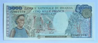 Rwanda - 5000 Francs - 1988 - Pick 22 - Serial Number 2467779,  Unc.