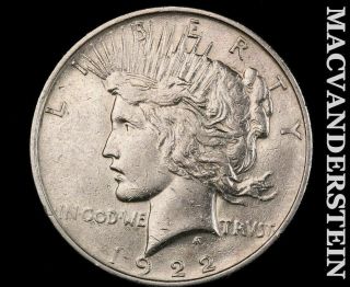 1922 - D Peace Dollar - Scarce Better Date I1422