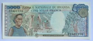 Rwanda - 5000 Francs - 1988 - Pick 22 - Serial Number 2467776,  Unc.