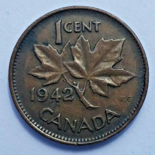 1942 Canada 1 Cent,  King George Vi,  Km 32