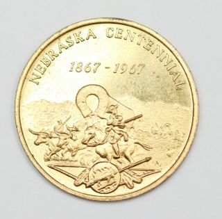 1967 Nebraska Centennial So Called Dollar Sarpy County Bellvue Nebraska Medal
