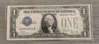 Series 1928 B $1 One Dollar Silver Certificate Funny Back Fr - 1602 F3