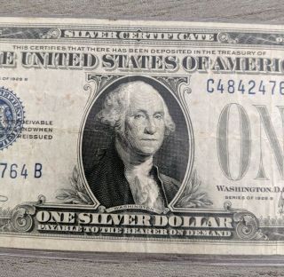 Series 1928 B $1 One Dollar Silver Certificate Funny Back FR - 1602 F3 3