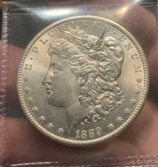 1889 - S $1 Morgan Silver Dollar Bu/gem Details Obverse Mark Key Date