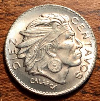 1952 Colombia 10 Centavos Coin Brilliant Uncirculated,