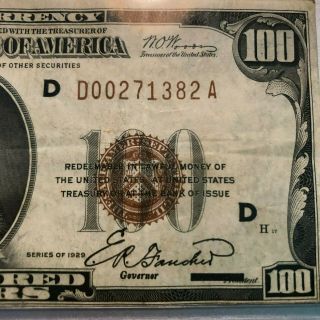 1929 Brown Seal US $100 Federal Reserve Bank of Cleveland,  Ohio Note Crisp 5