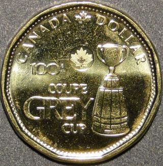 Canada 2012 Brillant Uncirculated 100th Grey Cup Dollar Loonie Coin From Roll