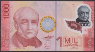 Costa Rica 1000 Colones 2009 P 274 Serie A Polymer Uncirculated