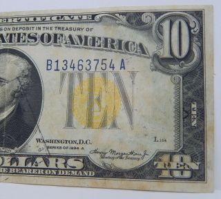 1934A $10 North Africa World War Two Emergency Issue Note Silver Certificate 122 4