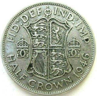 Great Britain Uk Coins,  Half Crown 1946,  George Vi,  Silver 0.  500