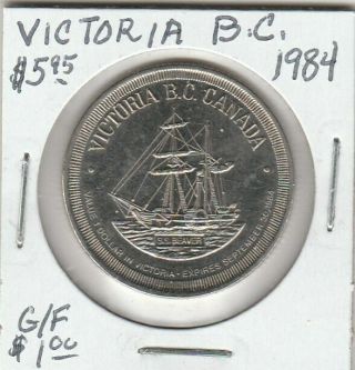 (z) Token - Victoria,  British Columbia,  Canada - City Of Gardens - G/f $1 - 1984