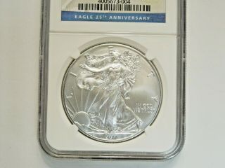 2011 US American Silver Eagle | NGC MS70 | Early Release 25th anniversary set 4