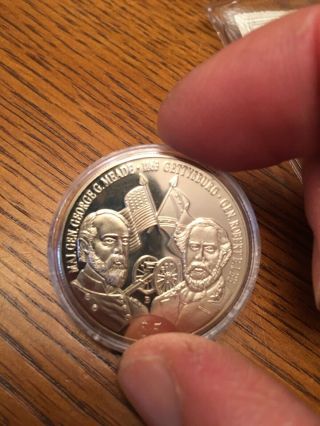 Civil War Gettysburg 5 Dol Coin Proof Like `999 Look