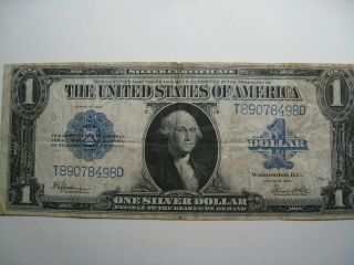 1923 $1 Silver Certificate " Horse Blanket " Large Size Note.  Fr.  237.  27