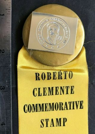 Puerto Rico 1984 Roberto Clemente Medal Ribbon,  STAMP FDI CANCELLATION,  RARE 2
