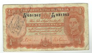 1939 Australia 10 Shillings
