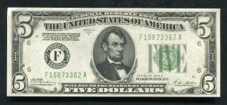Fr.  1952 - F 1928 - B $5 Frn Federal Reserve Note “gold On Demand” Atlanta,  Ga Au