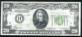 Fr.  2054 - H 1934 $20 Frn Federal Reserve Note St.  Louis,  Mo About Unc