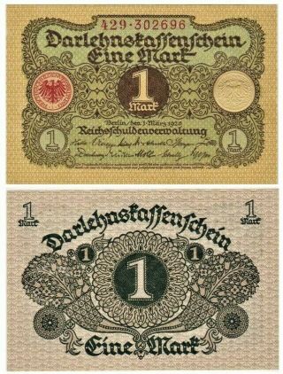 Vad - Germany - 1 Mark Banknote - P 58 (cv=5) Unc