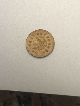 1854 Indian Head California Gold 1/2 Dollar Commemorative Round Token Coin