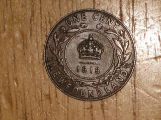 Newfoundland 1919 C Large Cent Coin Fine