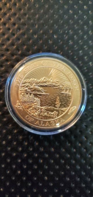 Alaska Seal Of The State Medallion Large Bronze Medal