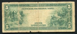 FR.  865 1914 $5 FIVE DOLLARS FRN FEDERAL RESERVE NOTE ATLANTA,  GA BURKE/GLASS 2