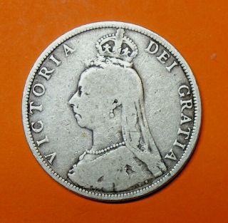 Great Britain Silver Florin 1889.  Queen Victoria.  0.  925 Silver