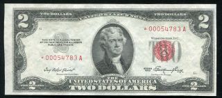 Fr.  1509 1953 $2 Star Red Seal Legal Tender United States Note Gem Unc (c)