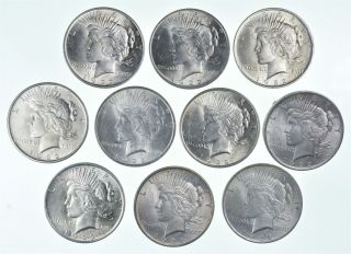 Bu Half Roll $1 1922 Peace Silver Dollars Dripping With Luster Unc Ms 90 824