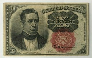 1874 - 1876 10 Cent U.  S.  Fractional Currency - M.  Meredith -