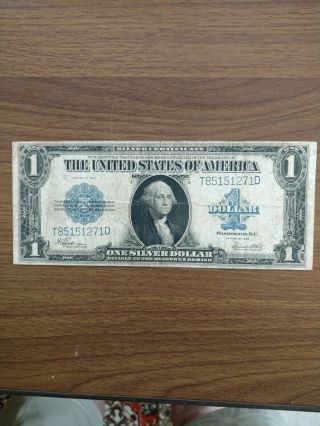 1923 $1 Silver Certificate Horse Blanket Note,  Fr 237,  Blue Seal,  Circ.  Vf,