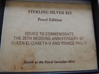 1972 Cayman Islands Twenty Five ($25) Dollar Silver Coin With Case 4