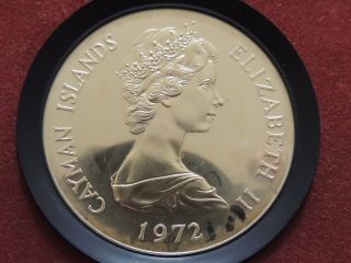 1972 Cayman Islands Twenty Five ($25) Dollar Silver Coin With Case 5