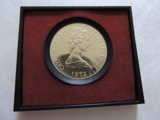 1972 Cayman Islands Twenty Five ($25) Dollar Silver Coin With Case 6