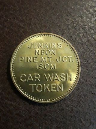 Car Wash Token Jenkins Neon Pine Mtn.  Jct.  Letcher Co.  Isom Ky.