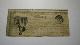$1 1862 Atlanta Georgia GA Obsolete Currency Bank Note Bill Western Atlantic 2