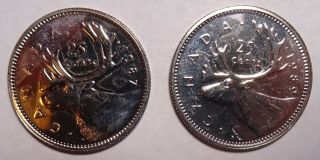 1987,  1989 Canada 25 Cents Coins,  Coin,  Quarter