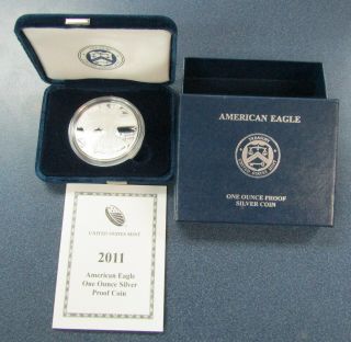 2011 American Silver Eagle 1 Oz Silver Proof Coin,  Sleeve & - 9951