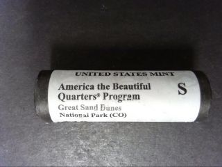 2014 - S Great Sand Dunes National Park - Us Wrapped Quarter Roll