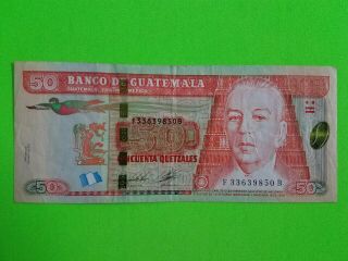 Banco Guatemala,  50 Quetzales 2012