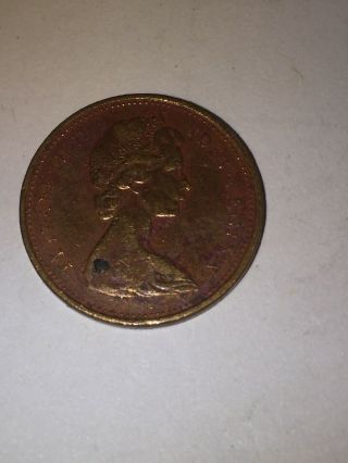 1970 1 Cent Canadian Penny Coin COPPER 2