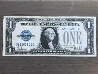Series Of 1928 B $1 Silver Certificate Funny Back One Dollar Note