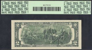 2003A US Bank Note $2 FRN F 1938 - J Cabral/Snow PCGS 66PPQ gem TMM 2